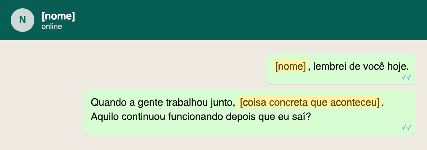 Script: O cliente antigo que sumiu