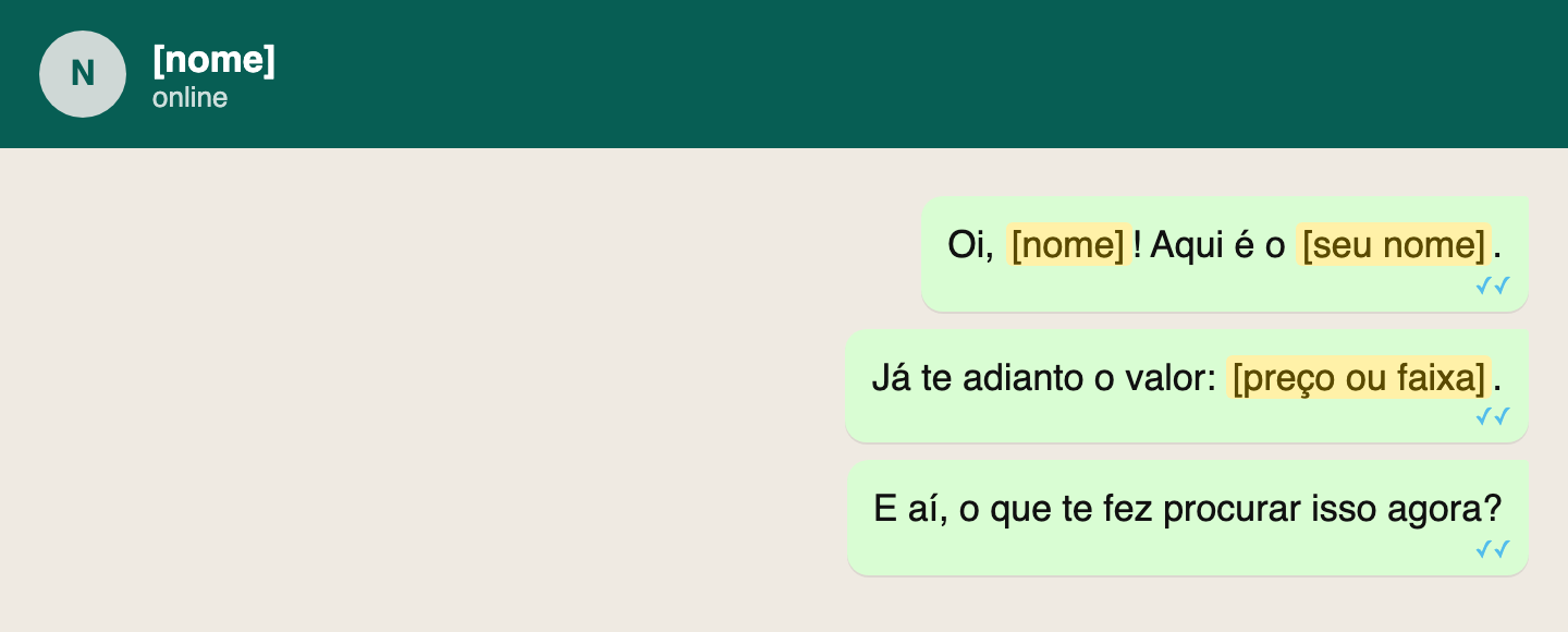 Script: Primeiro contato com quem pediu informação