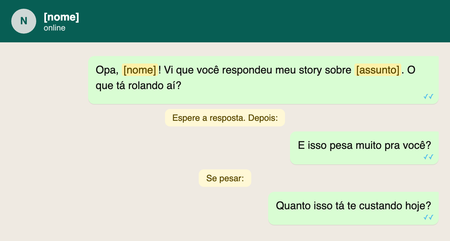 Script: Quem respondeu seu status ou story